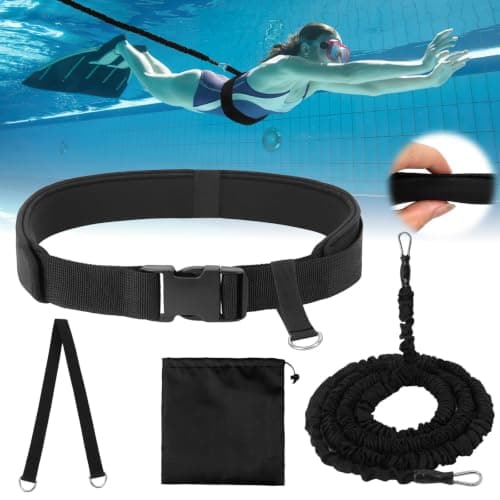 Ceinture de natation élastique réglable 2,5 à 7,5 m pour entraînement en piscine