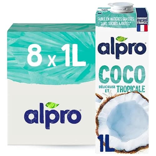 Alpro - Boisson végétale - Coco - 1L - Lot de 8x1L