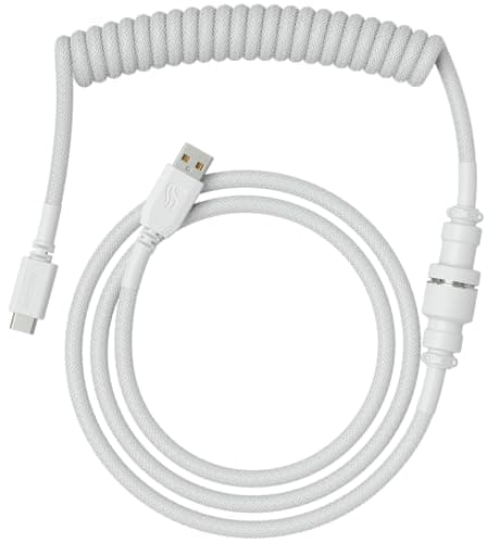 Glorious Cable pour clavier gaming USB-A vers USB-C double tressage Ghost White