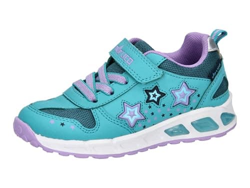Lico Baskets clignotantes Blinky Girl Turquoise et Violet Taille 35 EU