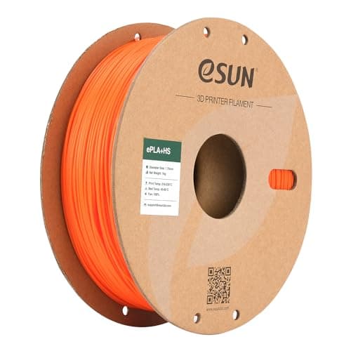 eSUN ePLA+HS Filament 1.75mm 1KG pour Imprimante 3D Haute Vitesse Orange