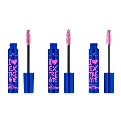 Essence Mascara Volume I Love Extreme Waterproof Lot de 3 Noir