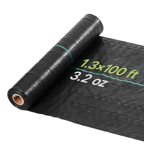VEVOR Toile de Paillage 0,4x30,5 m Bâche Anti Mauvaise Herbe 90 g/m² Noir