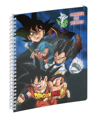 Exacompta - Cahier de textes à spirale Dragon Ball S 17x22cm Bleu
