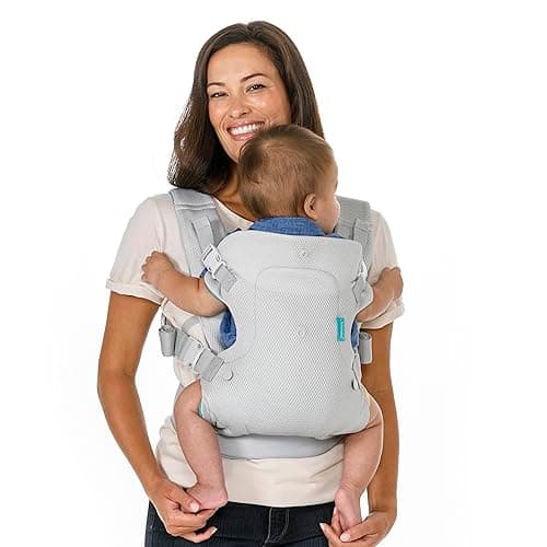Infantino Porte-Bébé Flip Convertible 4-en-1 Light & Airy Gris 3,6-14,5 kg