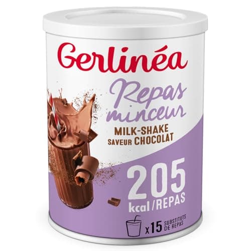 GERLINÉA Boisson Milkshake Chocolat Substitut de Repas 436 g