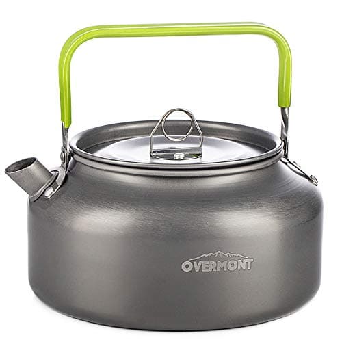 OVERMONT Bouilloire de Camping Portable en Aluminium Anodisé 1,2 L