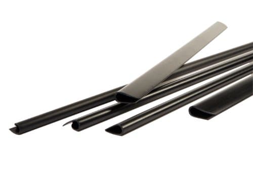 Pavo Baguettes de reliure A4 à glissière 10 mm Noir Lot de 25