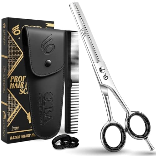 OCBA Ciseaux de coiffure professionnels 6 pouces en acier inoxydable argenté