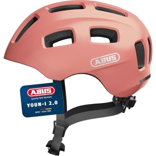 Casque de vélo ABUS Youn-I 2.0 avec éclairage LED pour enfants et adolescents Or Rose Taille S