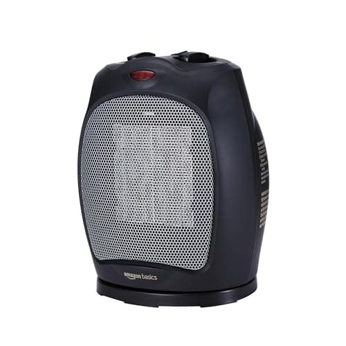 Amazon Basics Radiateur soufflant en céramique pivotant 1800 W Noir