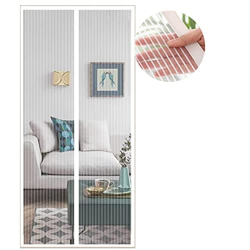 Meet Beauty Moustiquaire magnétique pour porte 180x210 cm Blanc