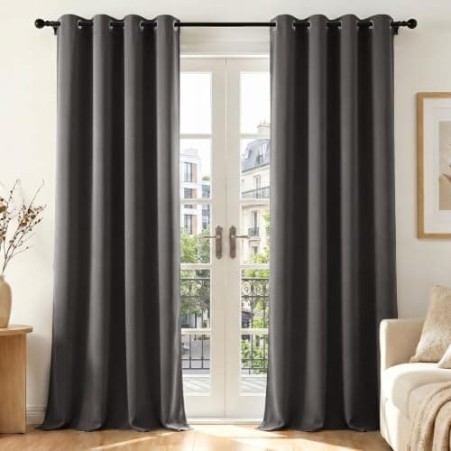 Deconovo Lot de 2 Rideaux Thermiques Occultants Verts 140x290 cm