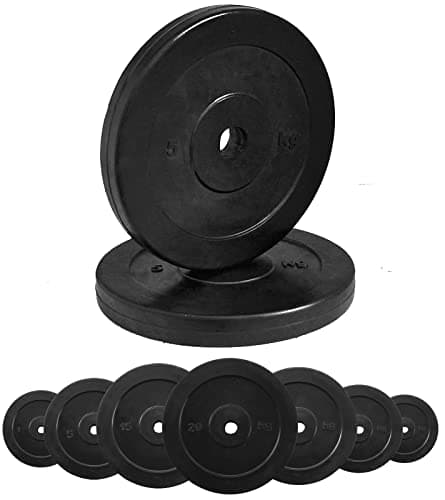HT Sport Disque de musculation en fonte caoutchoutée Ø 25 mm pour haltères 2 x 0,5 kg