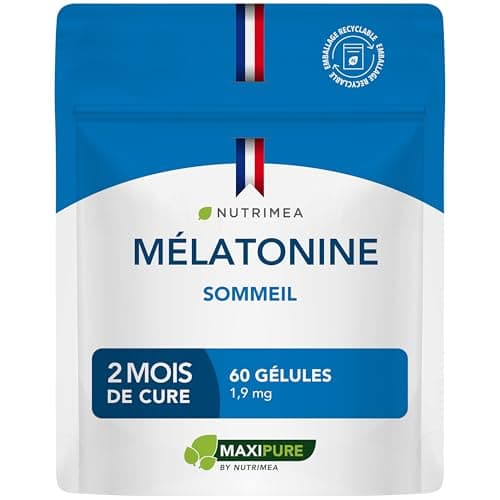 Melatonine | 1,9 mg | Régule l'Horloge Biologique & Limite le Jetlag