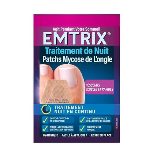 EMTRIX Patchs Nuit Traitement Mycose Ongle Pied 14 Patchs
