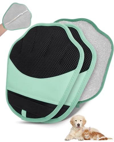 Gant de toilettage anti-poils pour chat et chien forme patte aspect cuir
