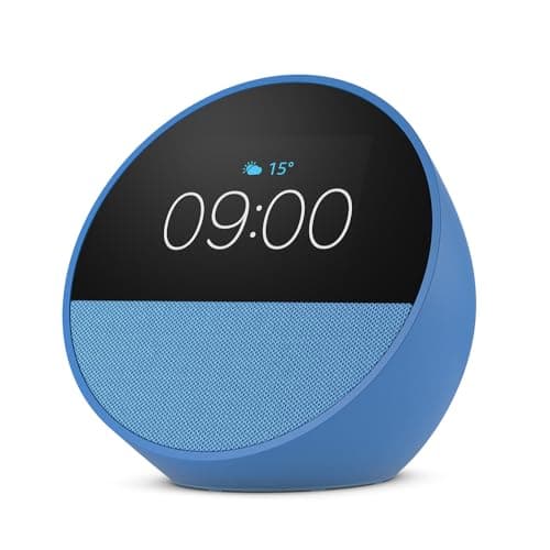 Amazon Echo Spot Nouvelle génération Réveil connecté Bleu
