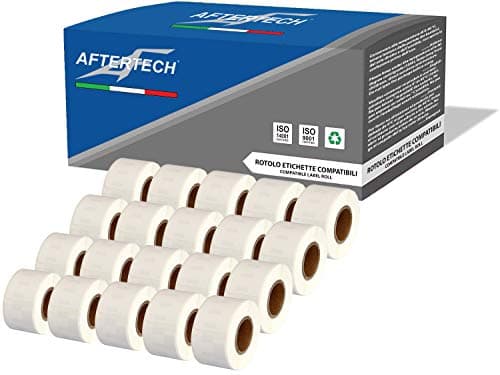 Aftertech Pack 20 Rouleaux d Étiquettes Adhésives 28x89mm pour Dymo 2600 Étiquettes