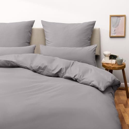 Blumtal Housse de Couette 250x200 cm avec taie d'oreiller Gris