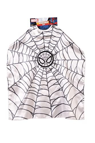 Rubies Déguisement Cape Spider-Man Enfant Blanche Tissu Satiné Taille Unique