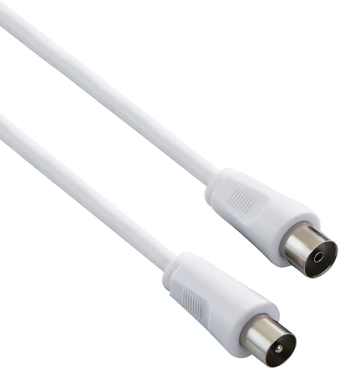 PremiumCord Câble d'Antenne Tv Coaxial 10m, 75 Ohm, Iec Mâle vers Femelle, Blindé - Pour Dvb-C, Dvb-T/T2, 4K UHD 2160p, Full HD 1080p 3D, Couleur Blanc