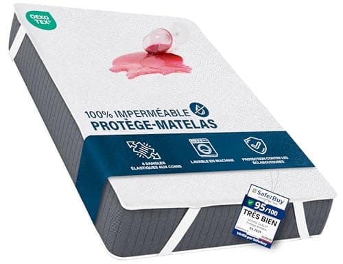 Protège-matelas imperméable 160x200 cm avec 4 sangles d'angle Utopia Bedding