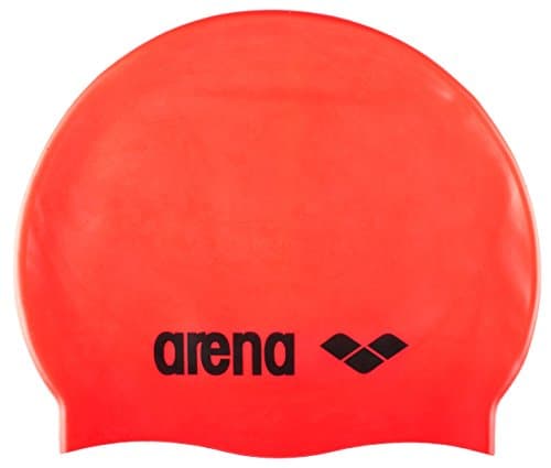 Arena Classic Silicone Bonnet de Piscine Mixte Adulte, Rouge/Noir