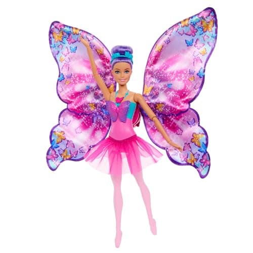 Barbie Poupée Danseuse Papillon 2-en-1 Jouet pour enfant