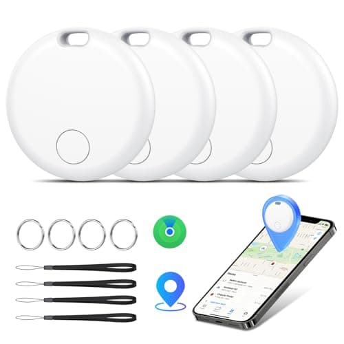 Smart Air Traceur Tag - Lot de 4 - Localisateur d'objets compatible Apple Find My iOS - Batterie 1 an