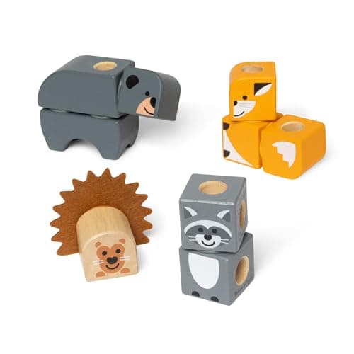 Melissa & Doug Blockables Animaux de la Forêt 16 Pièces Jouet en Bois