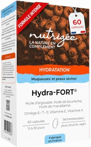 Nutrigée Hydra-Fort Hydratation Peau et Muqueuses Oméga 7 60 Capsules
