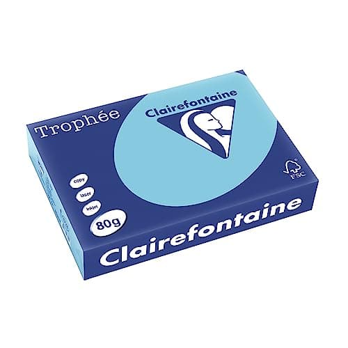 Clairefontaine Carton de 2500 feuilles de papier A4 80g/m² Bleu Alizé