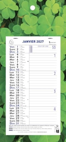 Exacompta Calendrier mensuel Nature 15,5x28,5 cm 2027