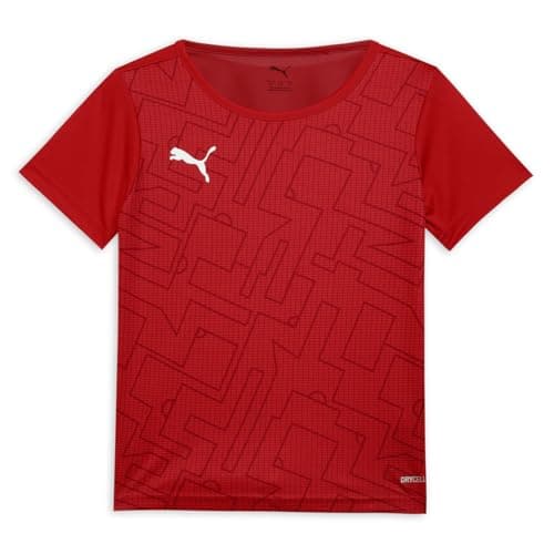 PUMA Maillot de sport individualRISE Graphic Junior Rouge et Noir Taille 152