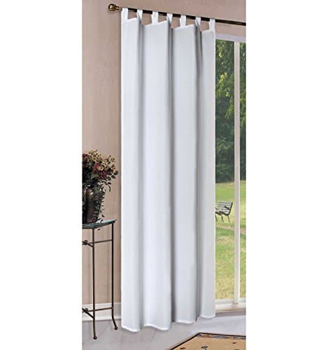 Rideau opaque uni mat avec œillets en micro satin blanc 140 x 175 cm