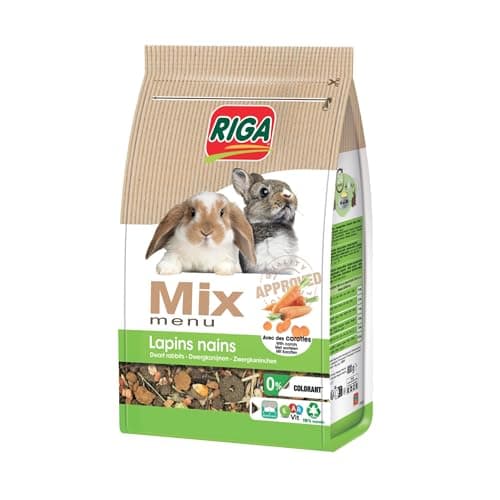 Riga Alimentation pour Lapin Nain Mix Vitaminé Carotte 1,5 kg