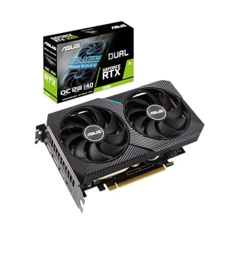 ASUS Dual GeForce RTX 3060 V2 12GB GDDR6 OC Edition Carte graphique Gaming