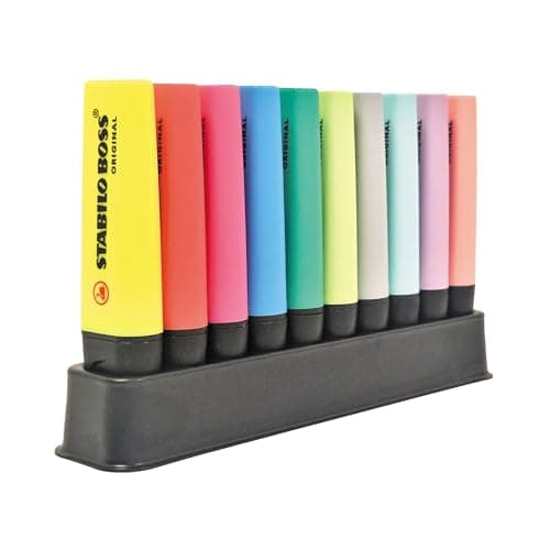 STABILO Set de 10 Surligneurs BOSS ORIGINAL Fluo et Pastel