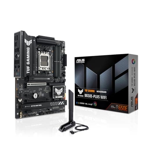 ASUS TUF Gaming B650E-PLUS Carte mère WiFi AMD B650 ATX, 12+2+1 80 A DrMOS Power Stages, DDR5, PCIe 5.0 Ready, 3X M.2, Wi-Fi 6E, LAN 2,5 Go, DisplayPort, HDMI™, USB Type-C, Flashback BIOS, Aura Sync