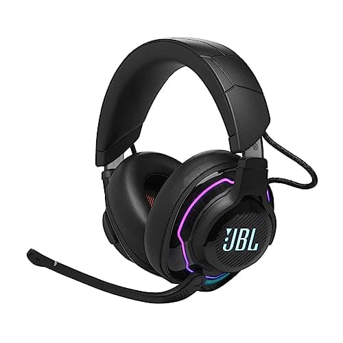 JBL Quantum 910 Casque de Gaming sans Fil avec Réduction de Bruit Active et Bluetooth, Batterie qui se Recharge en Cours d’Utilisation et Micro-tige, en Noir