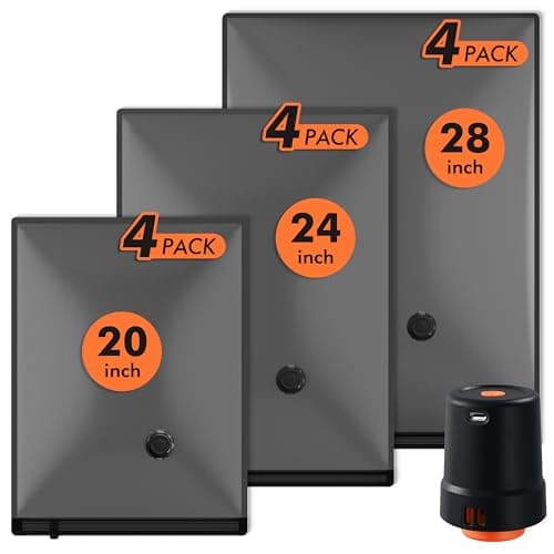 GONGSHI Lot de 12 sacs de rangement sous vide avec pompe électrique