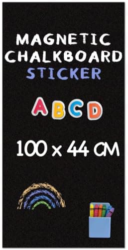 Autocollant Tableau Noir Magnétique Adhésif 100 x 44 cm