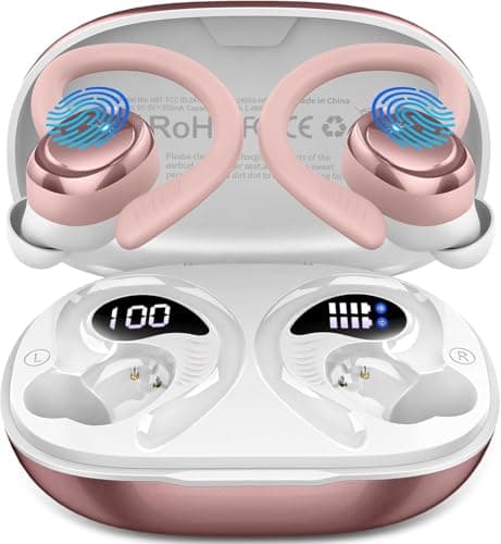 Écouteurs Bluetooth Sport Sans Fil Or Rose 60H IP7