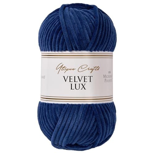 Pelote de laine chenille Utopia Crafts Velvet Lux 100g Sovereign Midnight