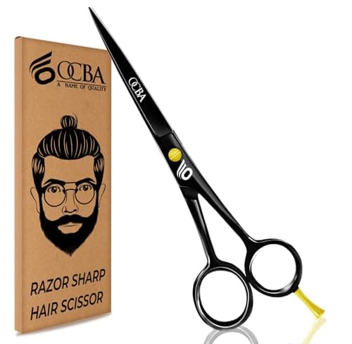 Ciseaux de coiffure professionnels OCBA en acier inoxydable 6 pouces noir
