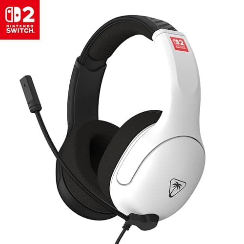 Turtle Beach Casque Gaming Filaire Airlite Fit Noir et Blanc pour Nintendo Switch et Modèle OLED