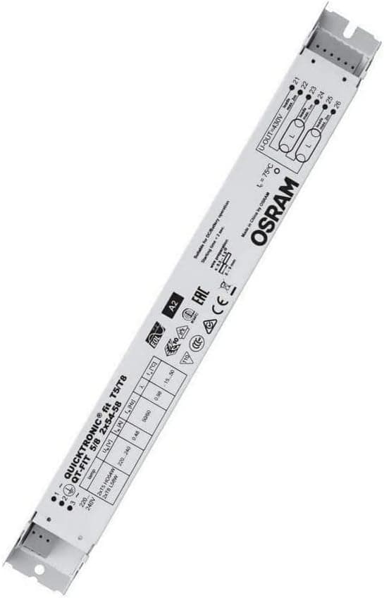 Osram qT – équipement quicktronic QT-FIT5 5/8 2x54-58, Argent