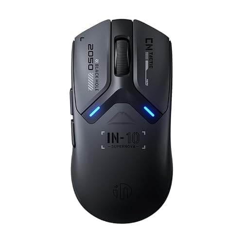 inphic IN10P Souris Gamer sans Fil Ultra-Léger 60g Capteur PAW3395 Noir