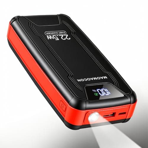 Batterie Externe 27000mAh Charge Rapide 22.5W avec Écran LCD et Lampe de Poche